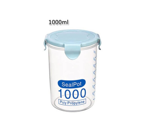 Boîte alimentaire en plastique 1000ml couleur bleu - Cuisine au Top