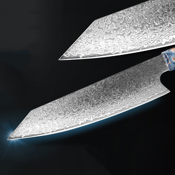 Lame précise et tranchante du couteau de Chef Nakiri