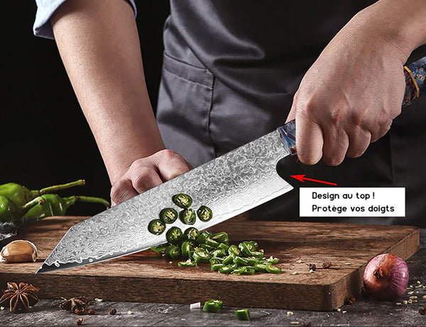 Sécurité pour les doigts couteau de Chef Nakiri