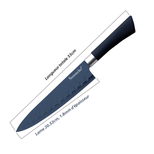Couteau de Chef Sunnecko, Lame Acier Inoxydable