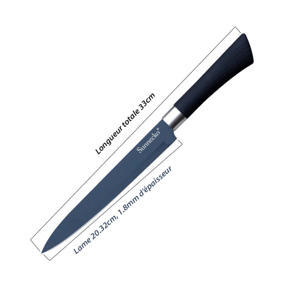 Couteau Trancheur Sunnecko, Lame Acier Inoxydable