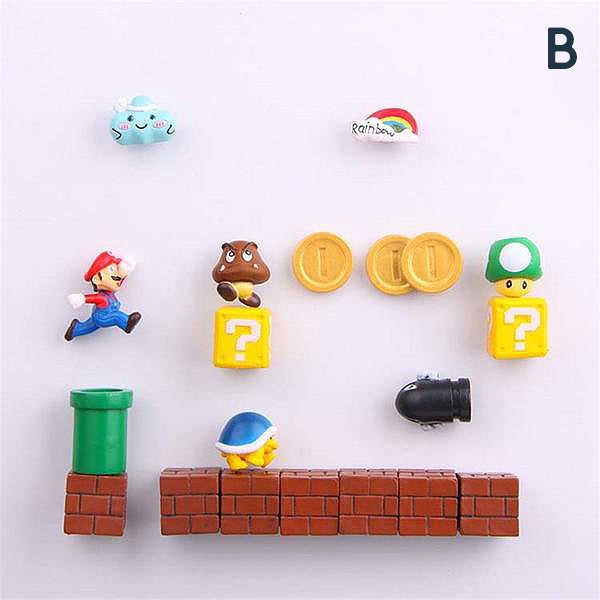 Super Mario magnet frigo avec briques et pièces d'or