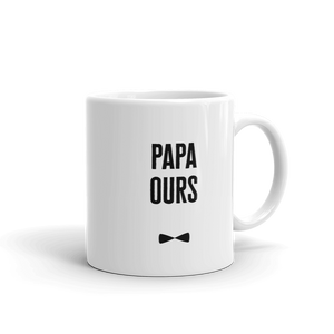Mug Papa Ours - Mug blanc brillant en céramique