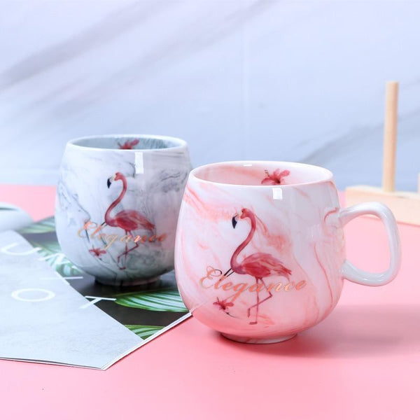 Tasses de café flamant rose - design moderne