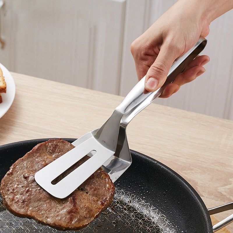 Pince à steak coordonnante en acier inoxydable, pince à gril, pelle à huile  de vidange, spatule à frire, outils de cuisine, 304 - AliExpress