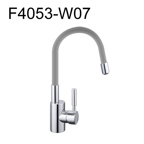 mitigeur cuisine orientable gris