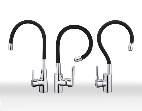 robinet noir tuyau flexible