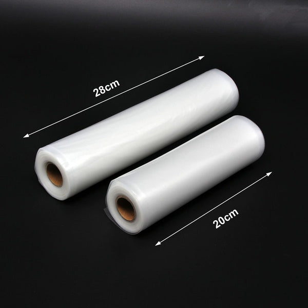 Dimensions Rouleaux Sacs sous vide alimentaire 20 cm x 5 mètres / 28 cm x 5 mètres