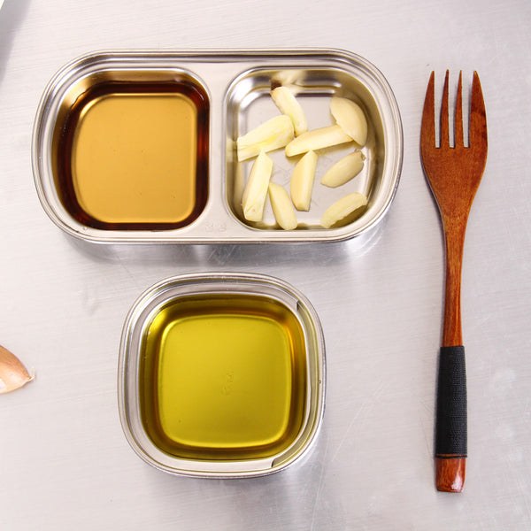 Saucière japonaise, plusieurs compartiments (en acier inoxydable)