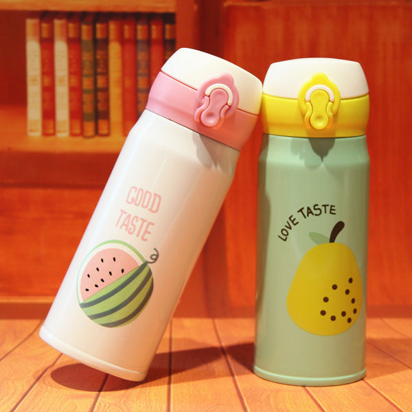 Bouteille Isotherme avec dessin pastèque et poire