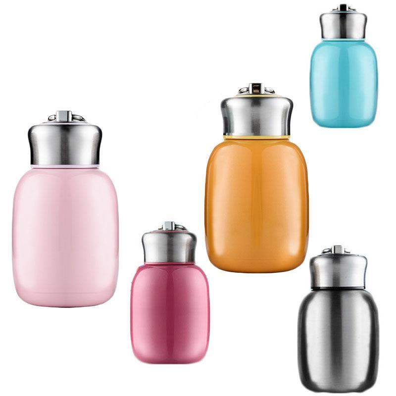 Mini flacons à café sous vide à la mode, joli Thermos en acier inoxydable,  bouteille d'eau de voyage Portable, tasses