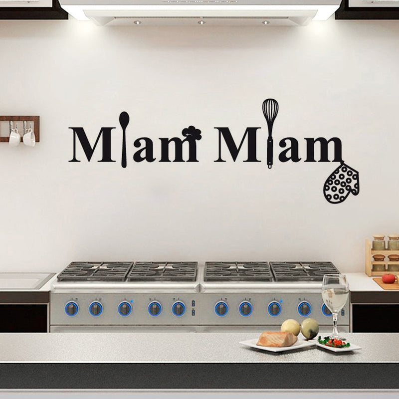 Sticker mural Miam Miam - Autocollant Déco Cuisine – CUISINE AU TOP