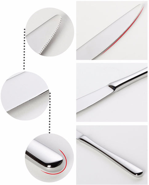 détails du couteau de table de luxe
