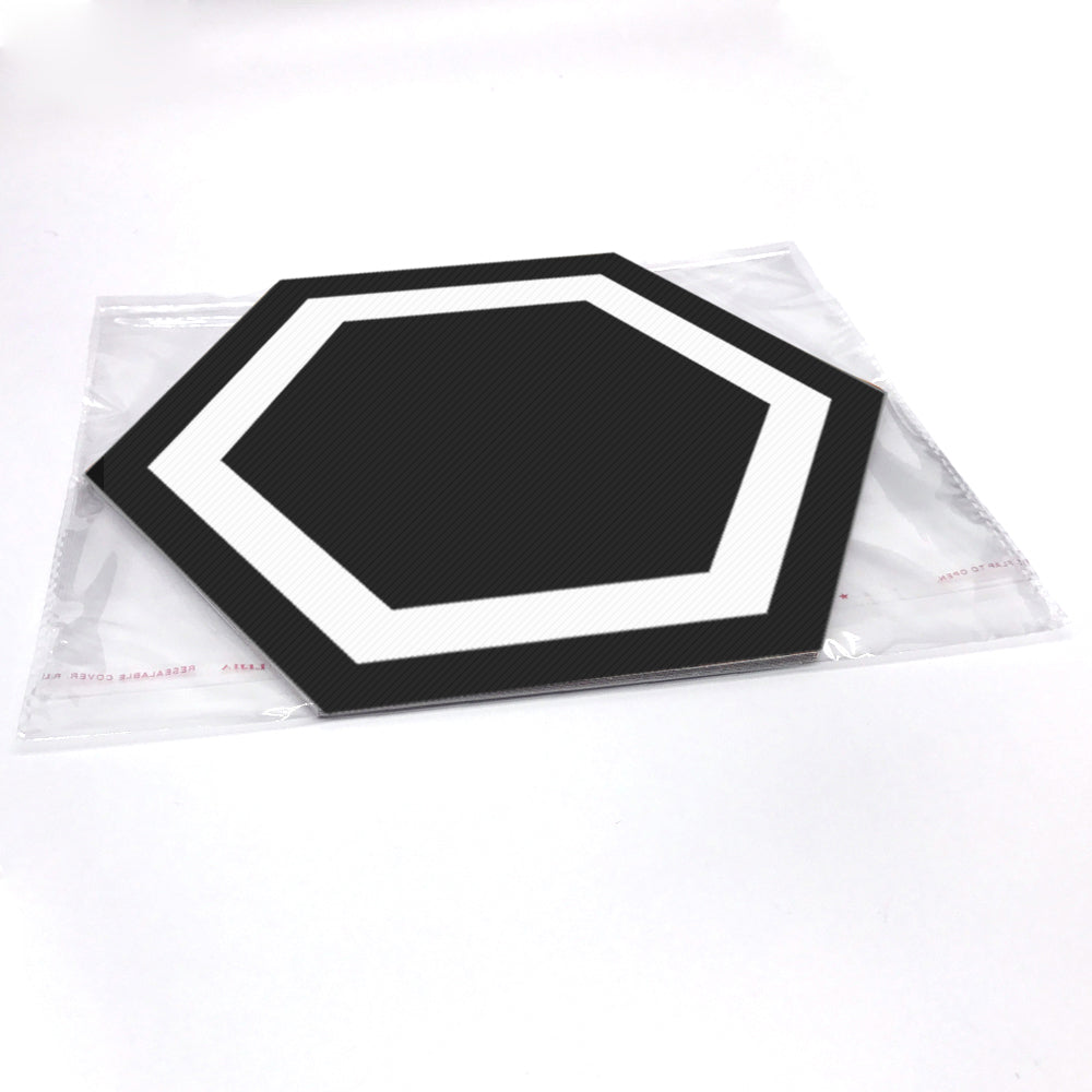 6 autocollants hexagones 9.5 cm blanc prédécoupés à imprimer pour