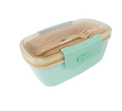 Lunch box paille de blé 800ml couleur vert