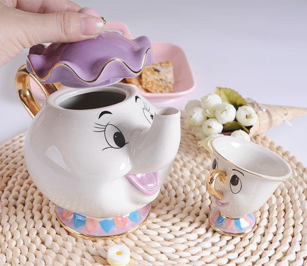 Théière avec tasse Disney la Belle et la Bête