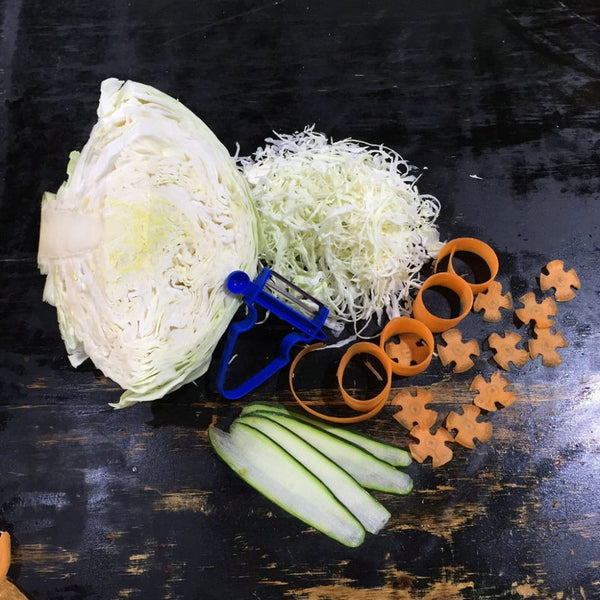 Éplucher chou, carottes, courges