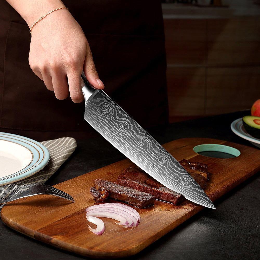 Couteau de chef en acier inoxydable avec manche soft touch – Vipshopboutic
