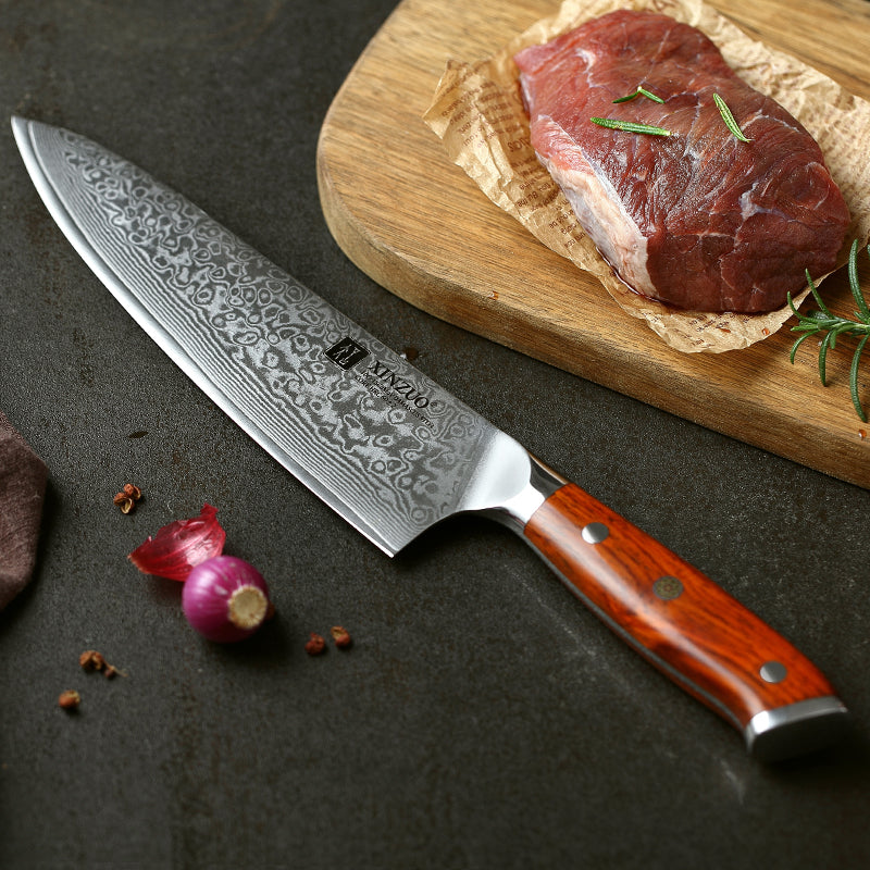 6inch Cleaver - Couteaux Damas Pour Chef De Cuisine Japonais, Vg10 67  Couches, Couperet En Acier Inoxydable, - Cdiscount Maison