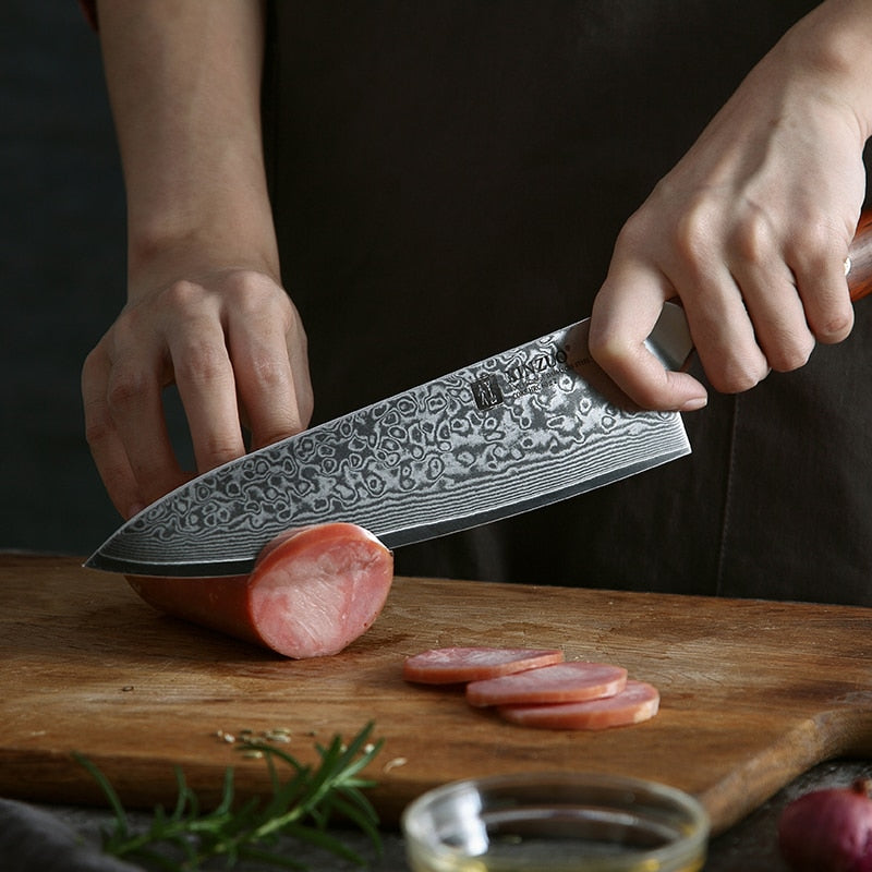 Couteau de chef Damas 8 (67 couches), Xinzuo B32, Luxe et professionnel, Acier