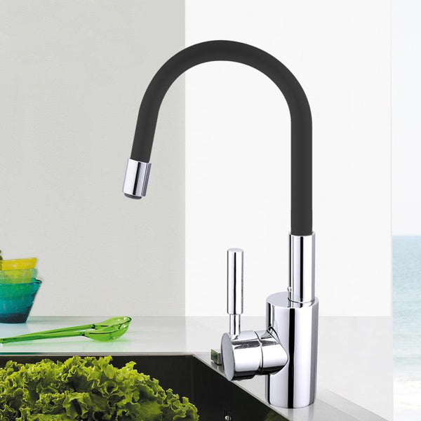 Robinet de cuisine orientable, eau chaude et froide