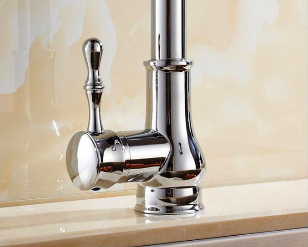 Manche unique du robinet couleur chrome