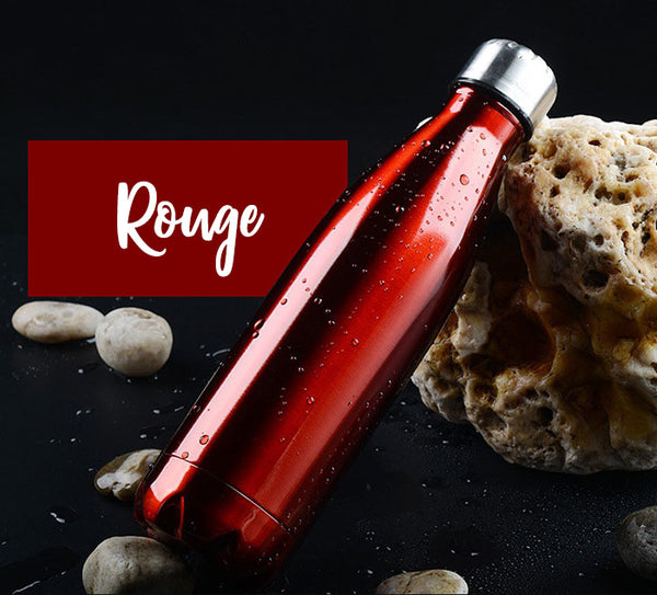 Bouteille thermos couleur rouge