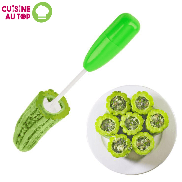 Outil Dénoyautage Courgettes & Légumes 25 Cm – Extracteur De Graines Facile Pour Aubergines, Concombres, Courges – Manche Bois Ergonomique