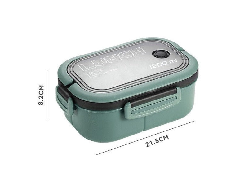 Boîte à Lunch Bento étanche 2 Compartiments + Couverts - Portable Et Légère