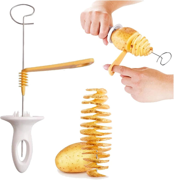 Coupe-Pommes de Terre en Spirale - Pour des Frites Tornado Originales et Délicieuses