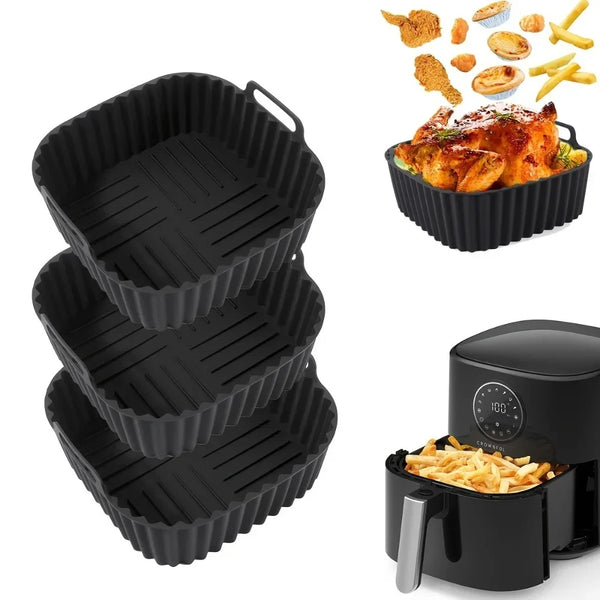 panier silicone air fryer carré