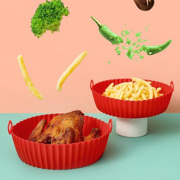 plat silicone réutilisable air fryer