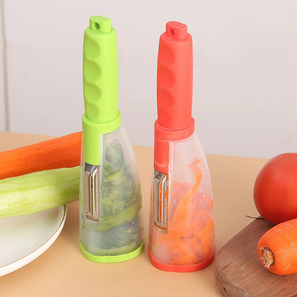 Éplucheur avec Récipient – Épluchage Propre et Rapide pour Fruits et Légumes