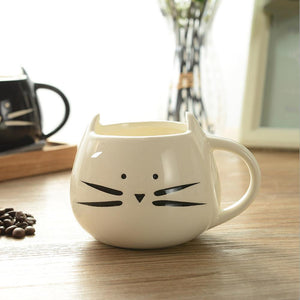 Mug chat mignon (noir ou blanc) - Céramique