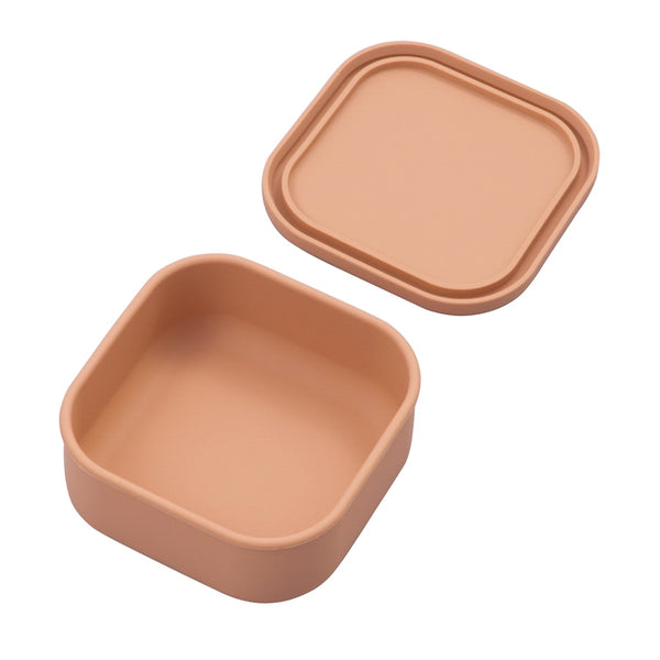 Lunch Box silicone 1 compartiment couleur rose, conservation repas bébé