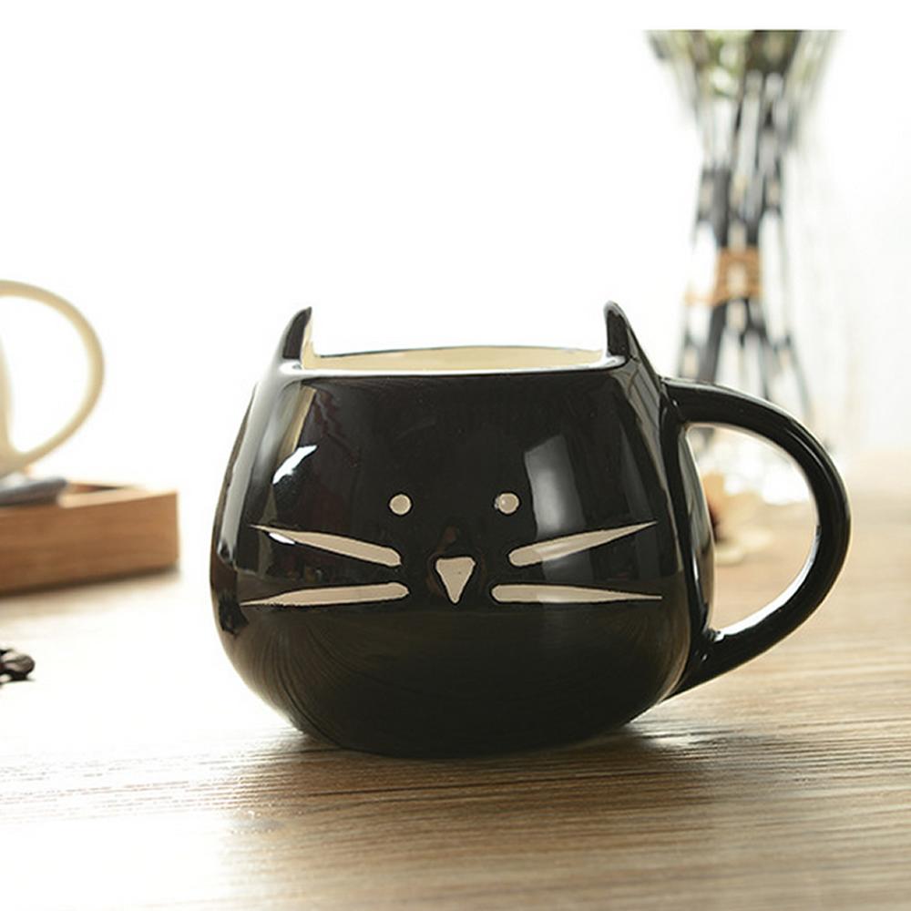 Mug chat mignon (noir ou blanc) - Céramique