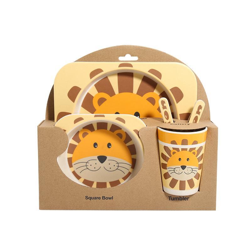 Assiette En Bambou Pour Bébé Sass & Belle - Forme Abeille, écologique, Sans BPA - Idéale Repas Et Collations - 6