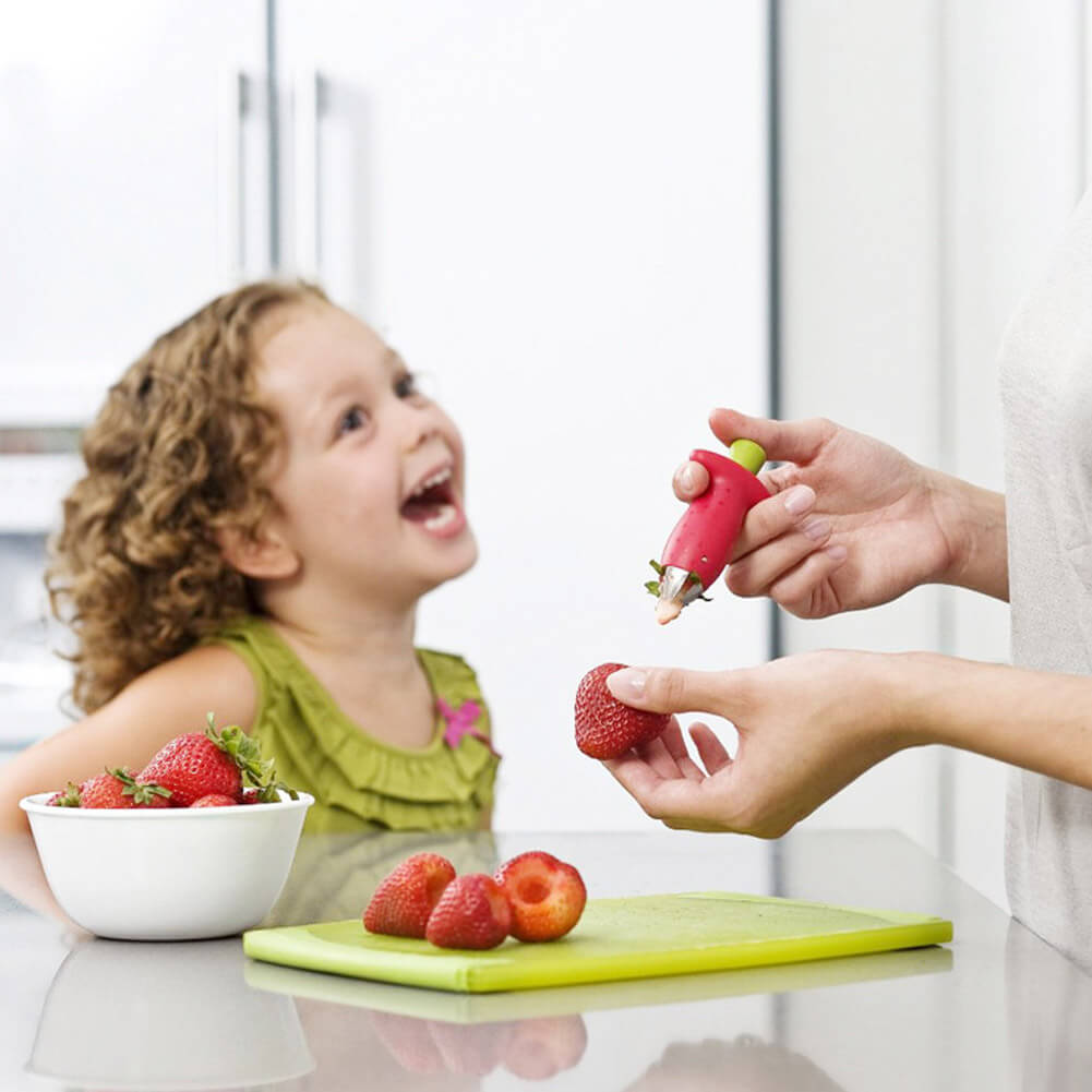 ITimo Couteau Portable Pour équeuter Les Fraises Et Enlever Les Tiges - Outil De Cuisine En ABS Et Acier Inoxydable
