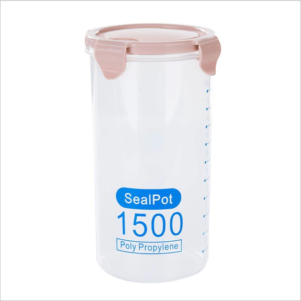Boîte en plastique pour stocker les aliments 1500ml modèle rose