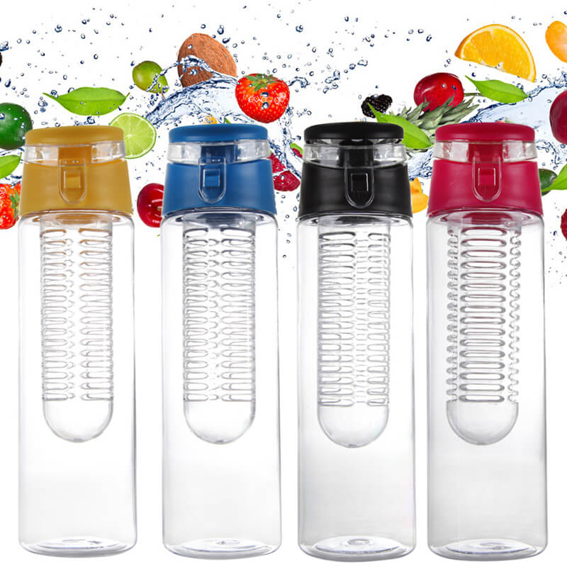 Bouteille Infuseur Fruits 650 Ml – Presse Citron Portable, Eau Détox Naturelle, Sans BPA, Idéale Sport & Bureau (Noir)