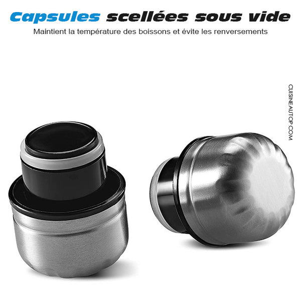 Capsules bouteille isotherme sous-vide