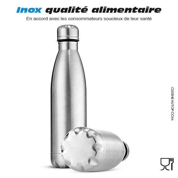 Bouteille thermos inox qualité alimentaire