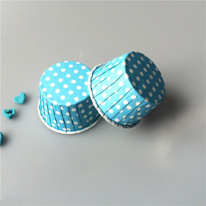 Lot De 50 Caissettes Papier à Muffins Pois Blancs - Moules Jetables Résistants à La Chaleur 220°C, Design Vintage - 11