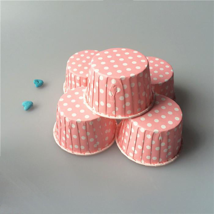 Caissettes cupcakes rouges à pois (x50)