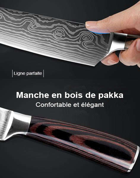 Couteau de cuisine manche en bois de pakka