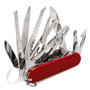 Couteau suisse multifonction : 30 fonctions - Inox, couleur rouge
