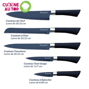 Couteaux de Chef japonais - Lames inox - Lots de 2, 3, 4 ou 5 pièces –  CUISINE AU TOP