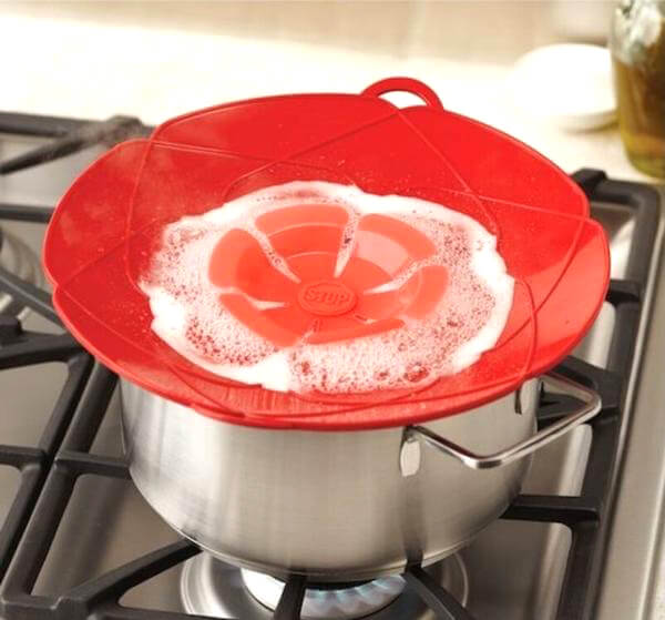 Acheter 1 pièces dispositif Anti-débordement empêchant le couvercle avec  Pot soupe cuisine Gadget sous-verre support en Silicone