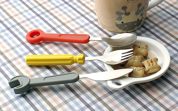 Coffret cuillère, fourchette et couteau de repas enfant