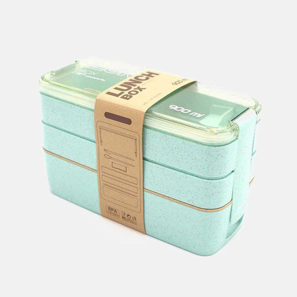 Lunchbox 3 compartiments 900 ml couleur vert